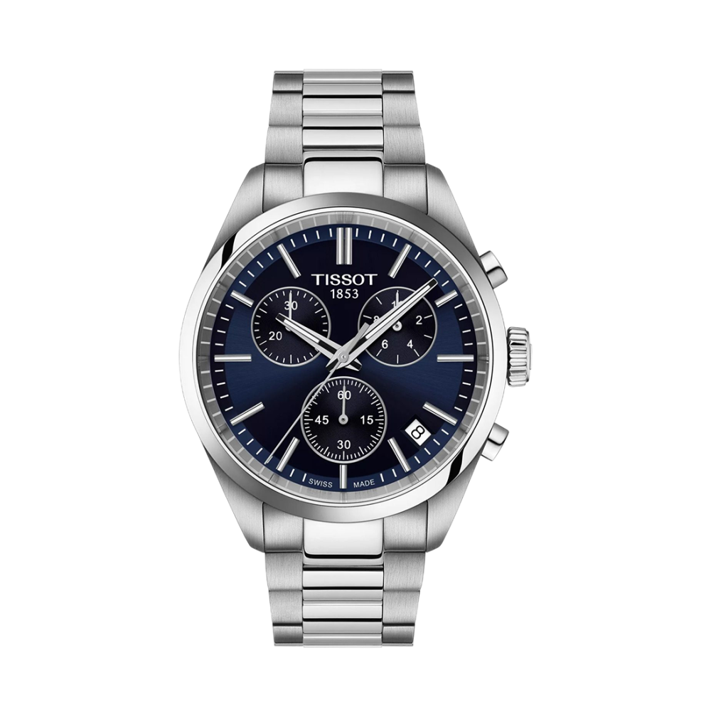 Tissot PR 100 Chronograph Blue Dial Mens Watch T150.417.11.041.00