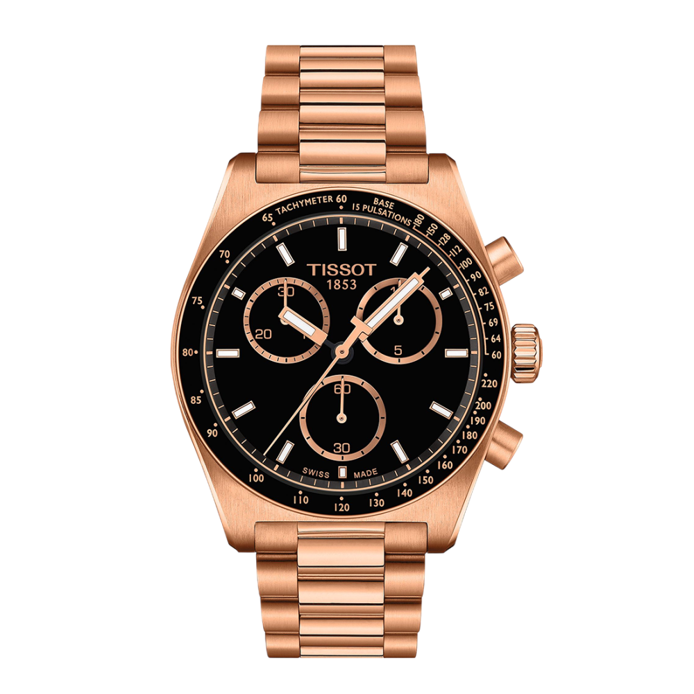 Tissot PR516 Quartz Chronograph Rose Gold & Black Dial Watch T149.417.33.051.00