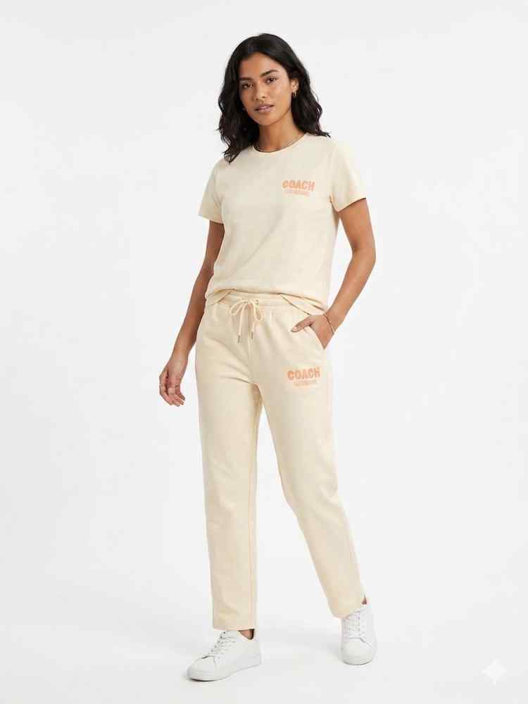 Coach Cream Premium Quality Co-ord Set