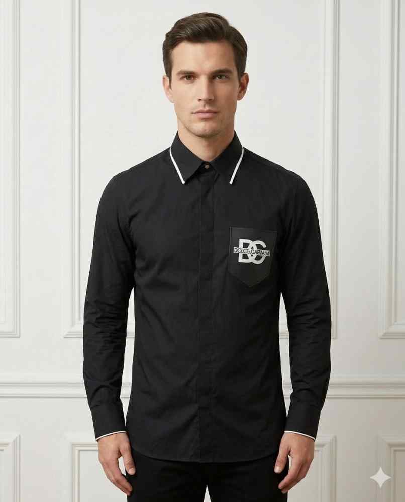 Dolce & Gabbana Japanese Stretch Black Premium Shirt