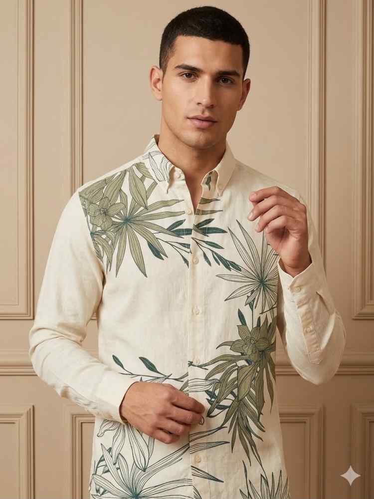 Zara Green Premium Qaulity Cotton Shirt