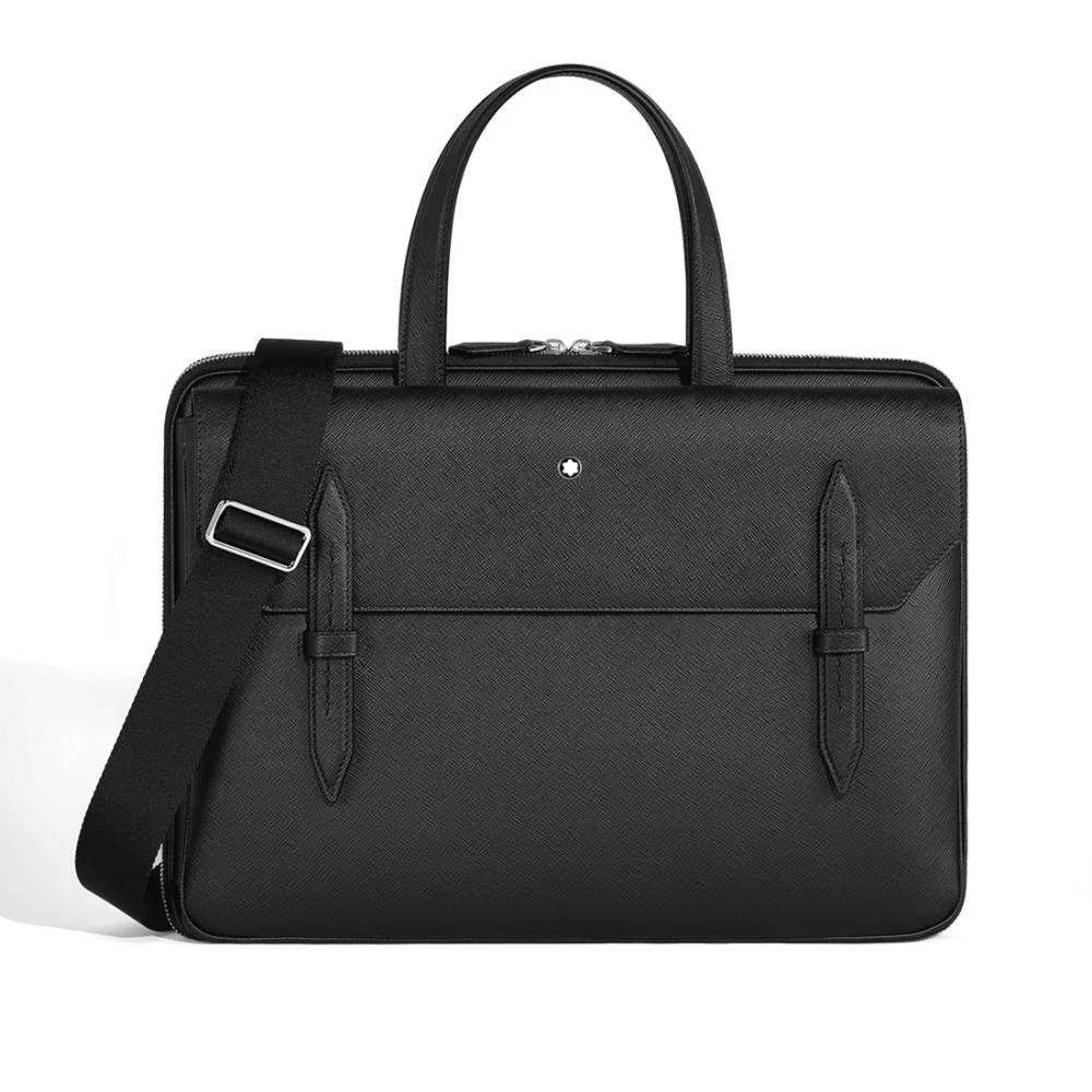 Montblanc Black Sartorial Leather Thin Briefcase