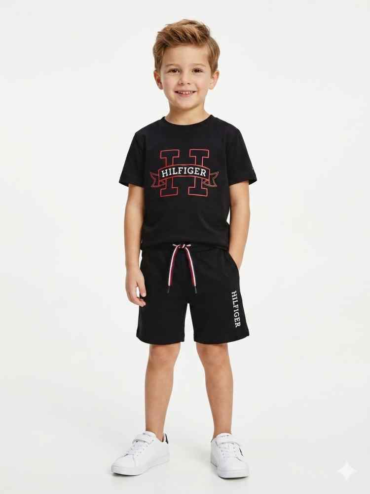 Tommy Hilfiger Black Premium Quality Kids Co-ord Set