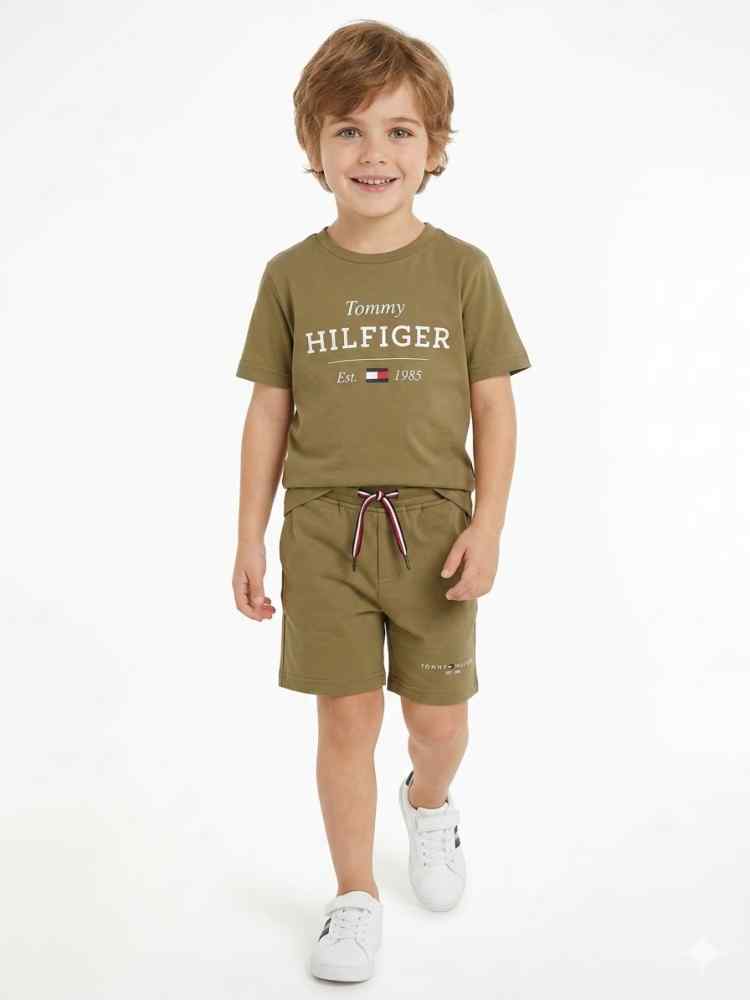 Tommy Hilfiger Olive Green Premium Quality Kids Co-ord Set