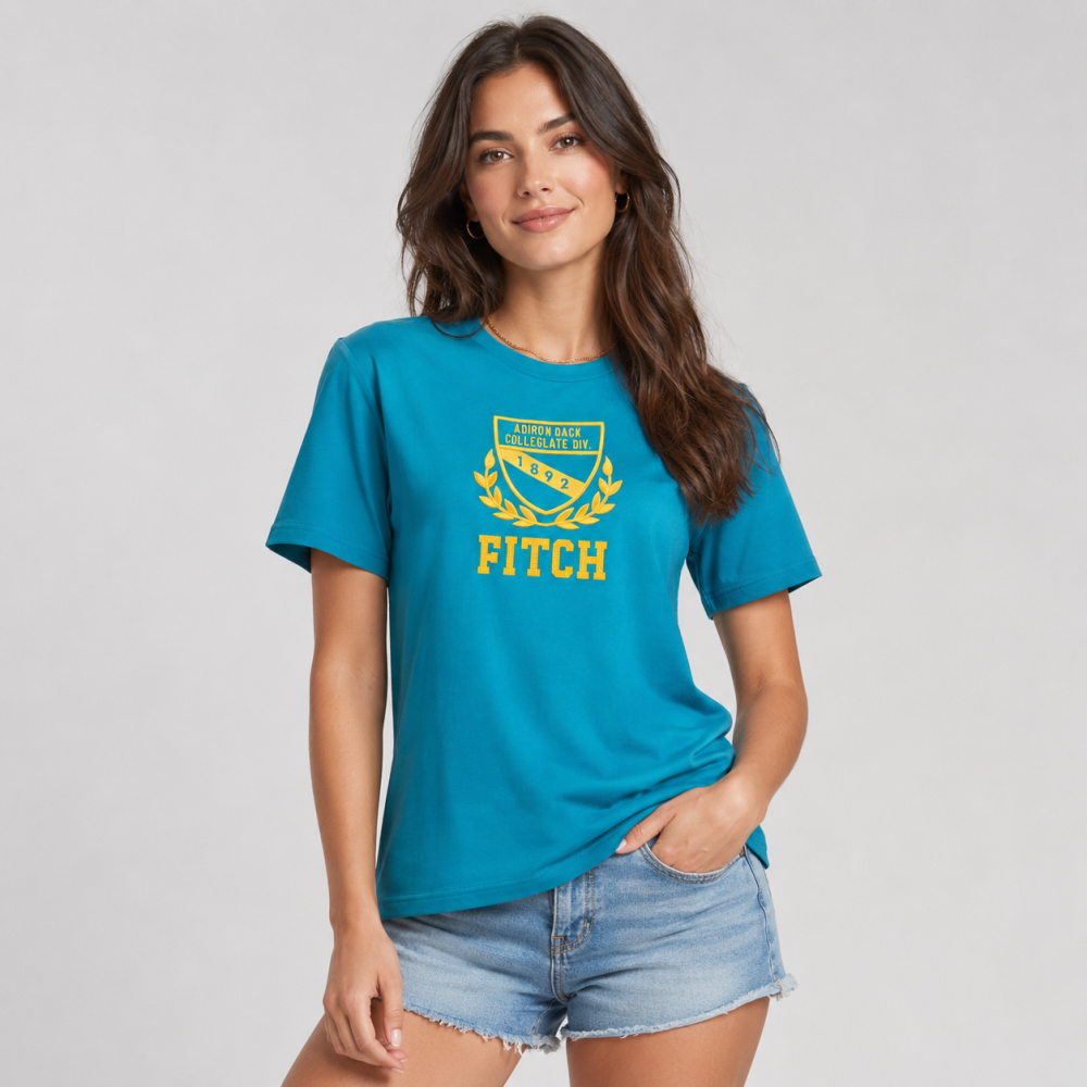 Abercrombie Teal Premium Quality Women T-shirt