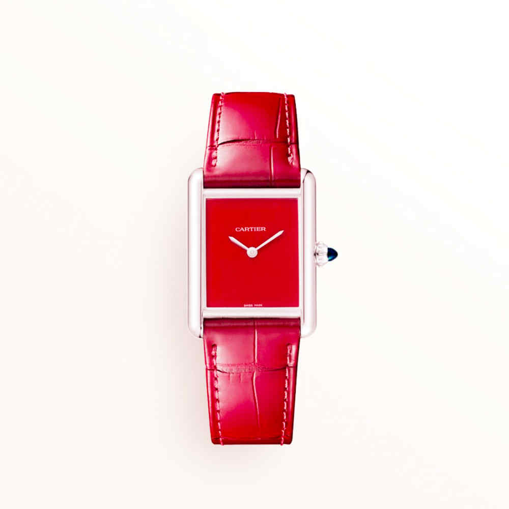 Cartier Tank Must Red Dial Watch WSTA0054
