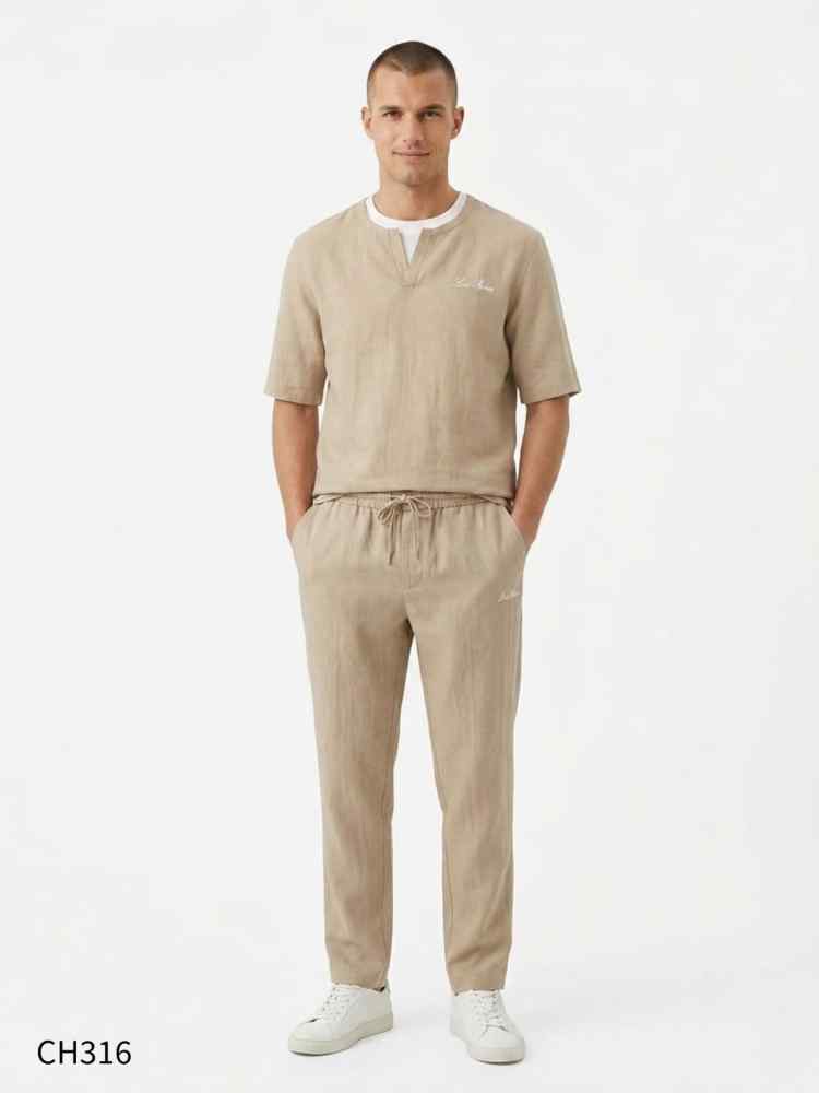 Loro Piana Brown T-shirt Premium Quality Co-set