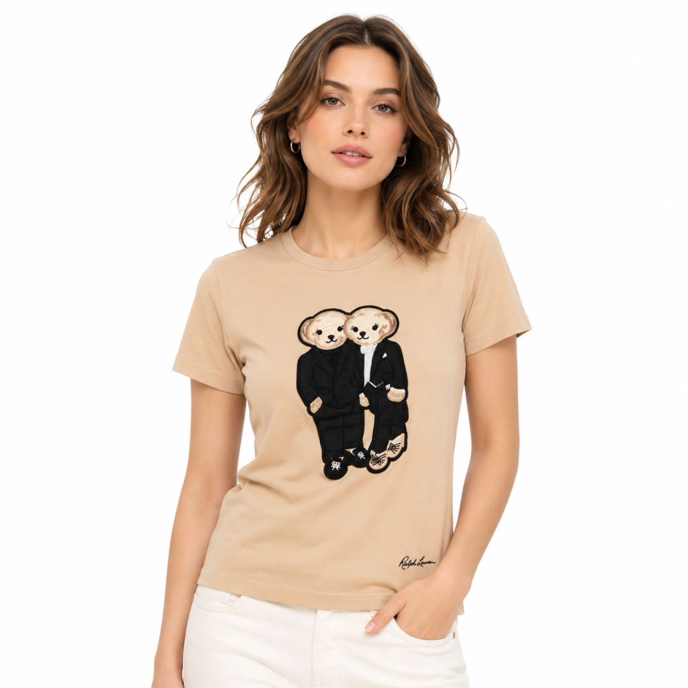 Ralph Lauren Brown Premium Quality Women T-shirt