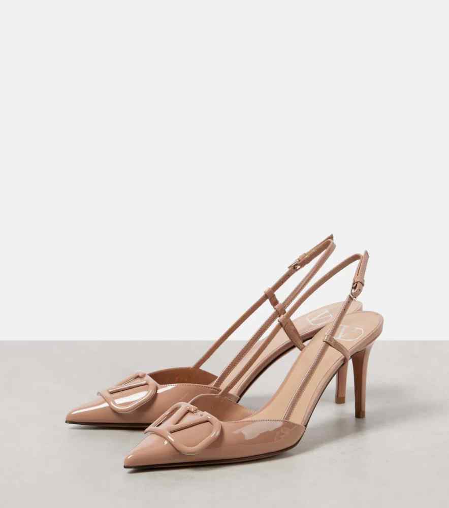 Valentino Vlogo Signature Brown Premium Quality Heel Sandals
