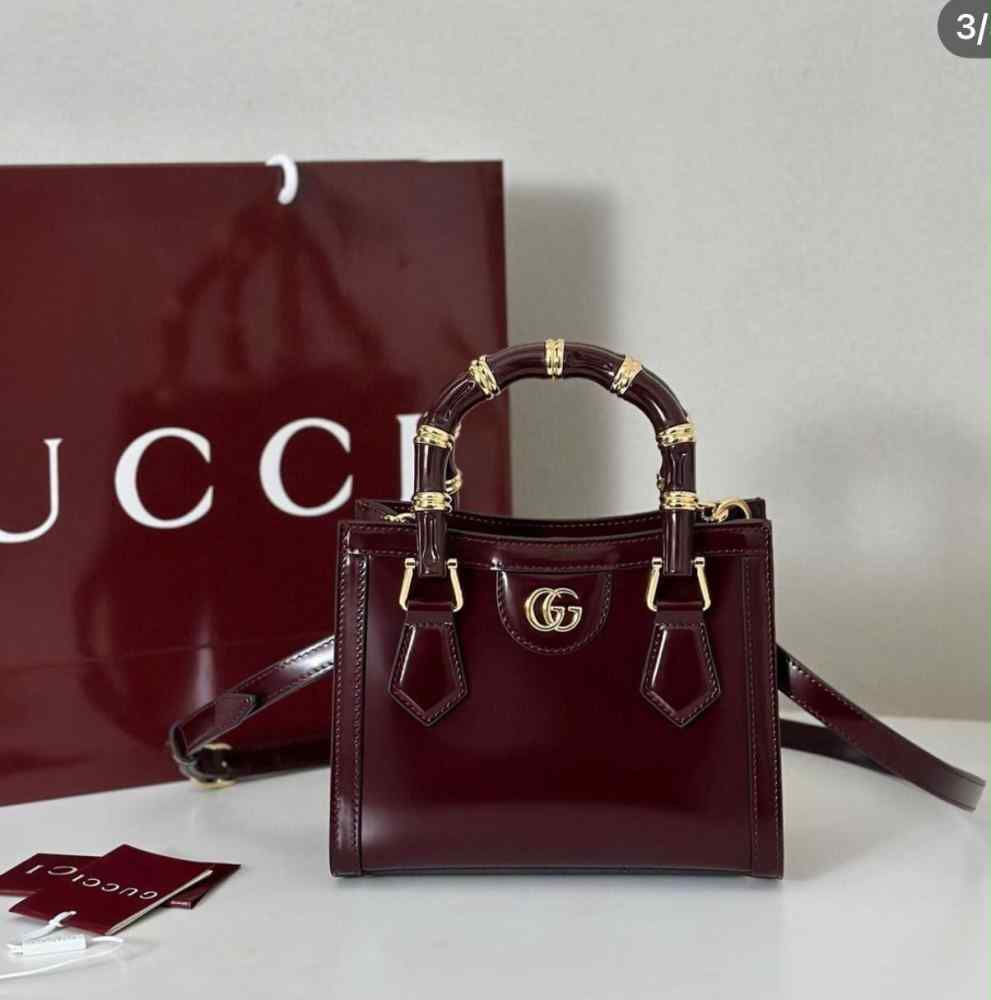 Gucci GG Supreme Red Diana Acrylic Tote Bag