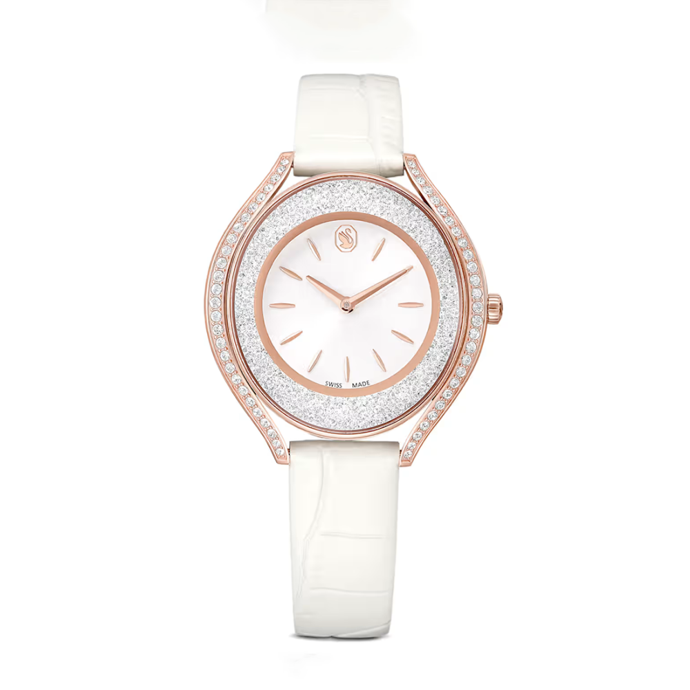 Swarovski Crystalline Aura Leather Strap Watch 5730146