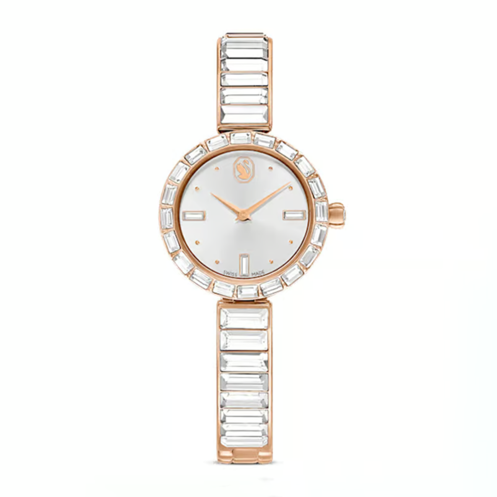 Swarovski Matrix Bangle Watch in White & Rose Gold Watch 5671158