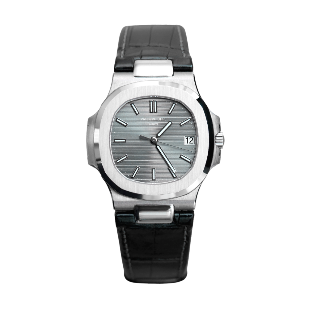Patek Philippe Nautilus 18k White Gold Grey Dial Watch 5711G-001