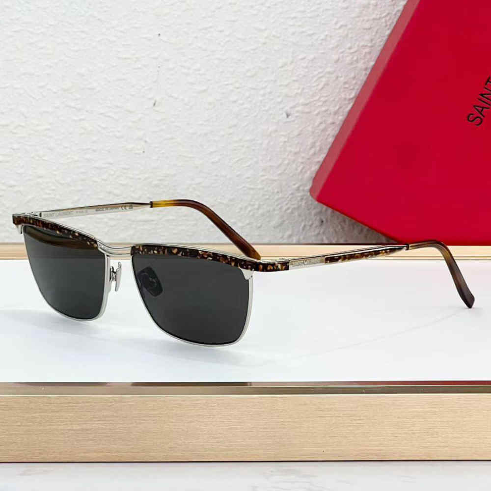 Saint Laurent "Joe" Square-Frame Dark Grey Sunglasses SL 795 JOE