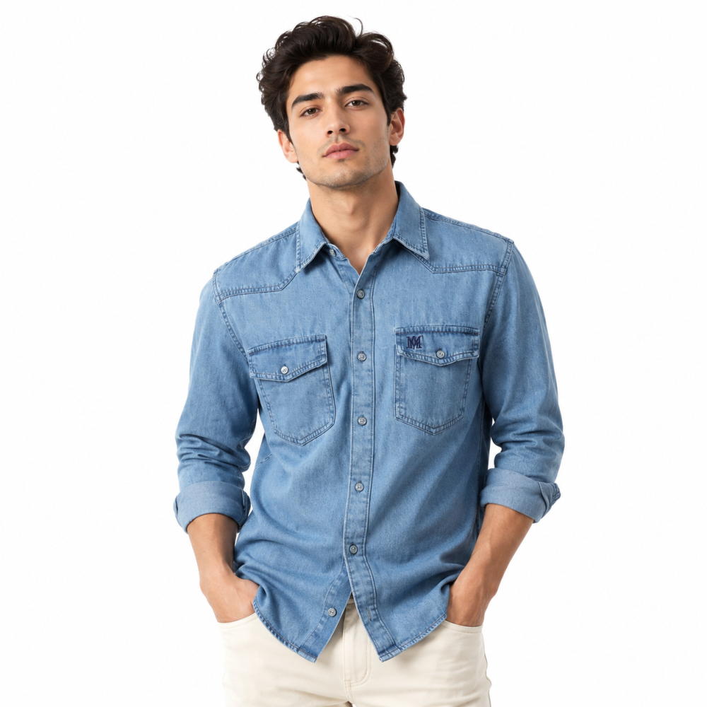 Amiri  Blue Premium Quality Men's Shirts