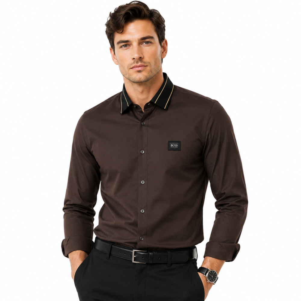 Hugo Boss Brown Premium Quality Shirt