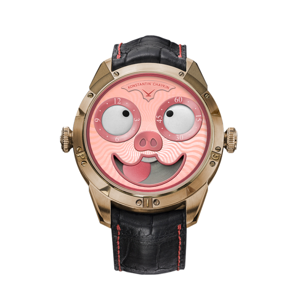 Konstantin Chaykin Wristmon "Unique Pig 2019" Automatic Moonphase Watch