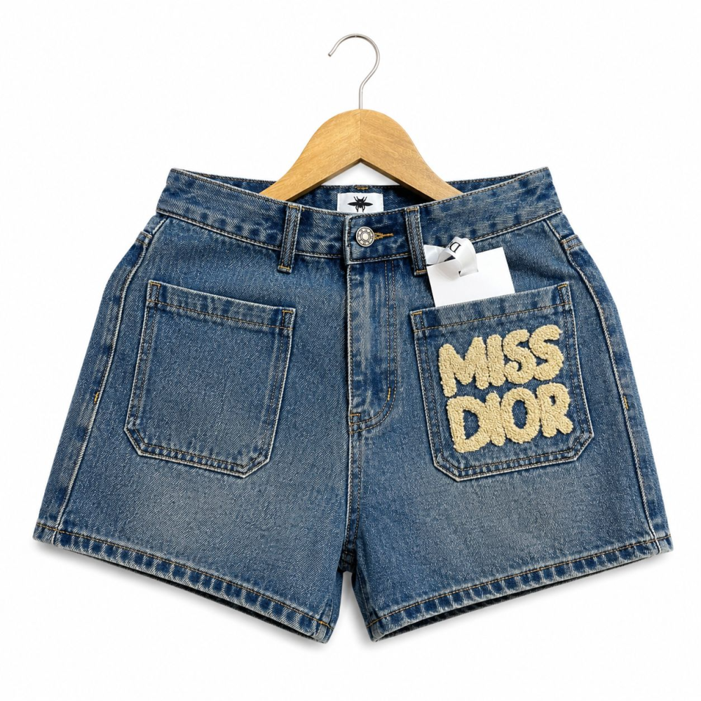 Miss Dior Blue Denim Shorts