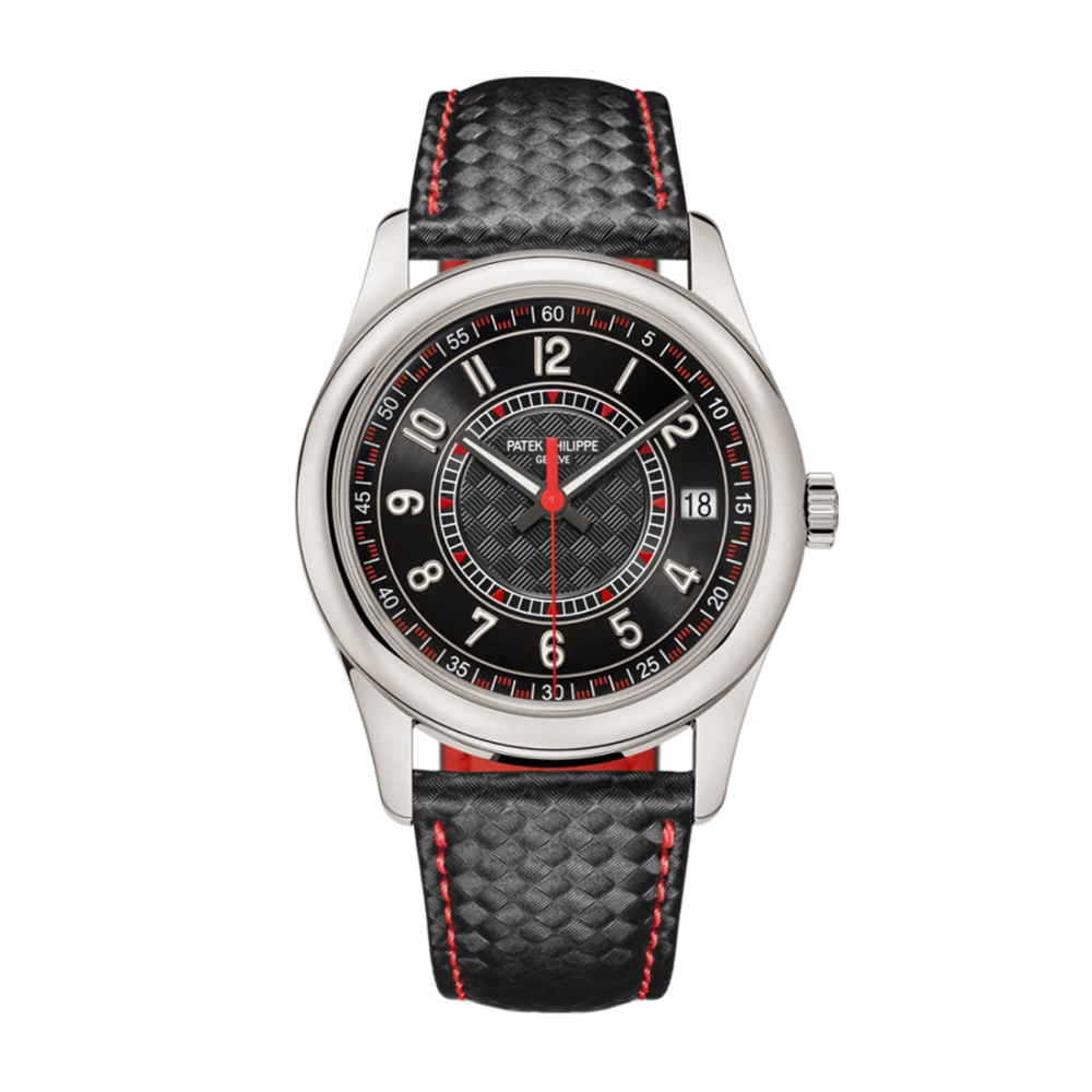 Patek Philippe Calatrava "Dynamic Design" White Gold Black Dial Watch 6007G-010