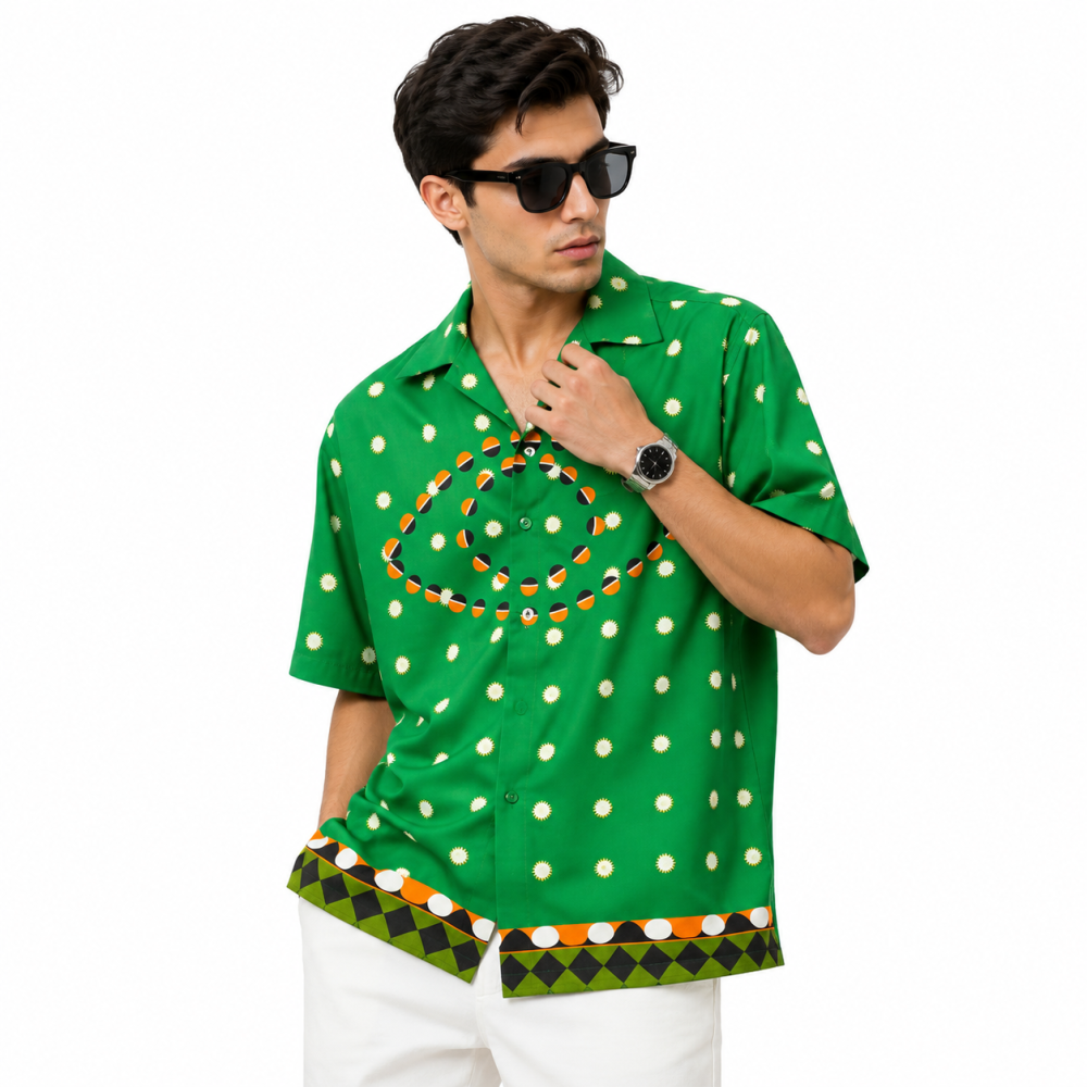 Zara Green Hrithik Roshan Edition Printed Shirt