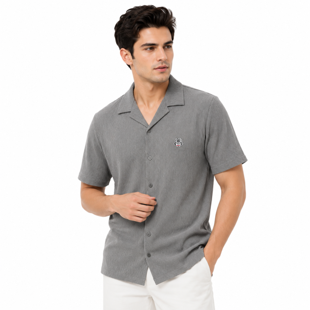 Moncler Grey Premium Quality Short Sleeve Shirt