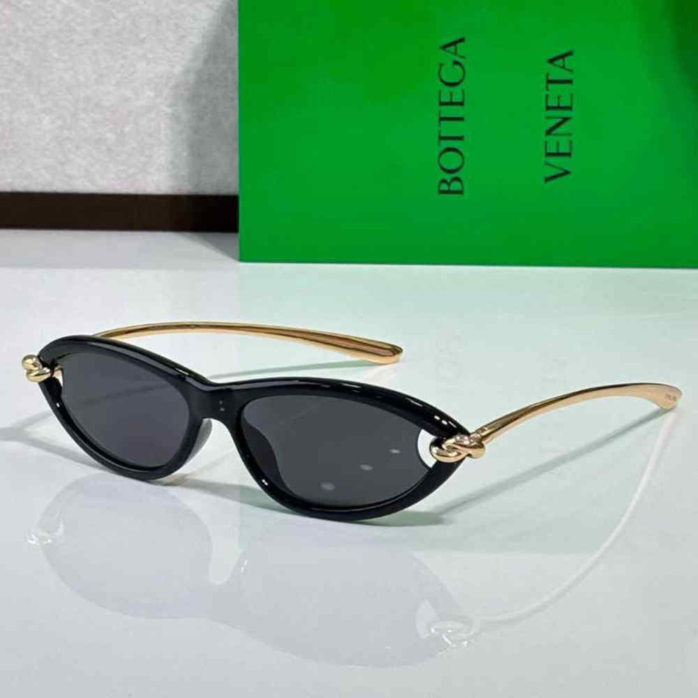 Bottega Veneta Black Knot Cat Eye Sunglasses BV1390S