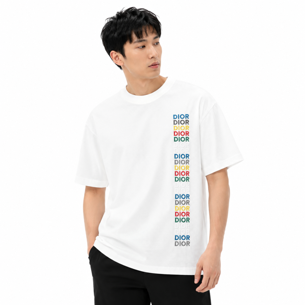 Dior Printed Relaxed-Fit White Cotton T-Shirt
