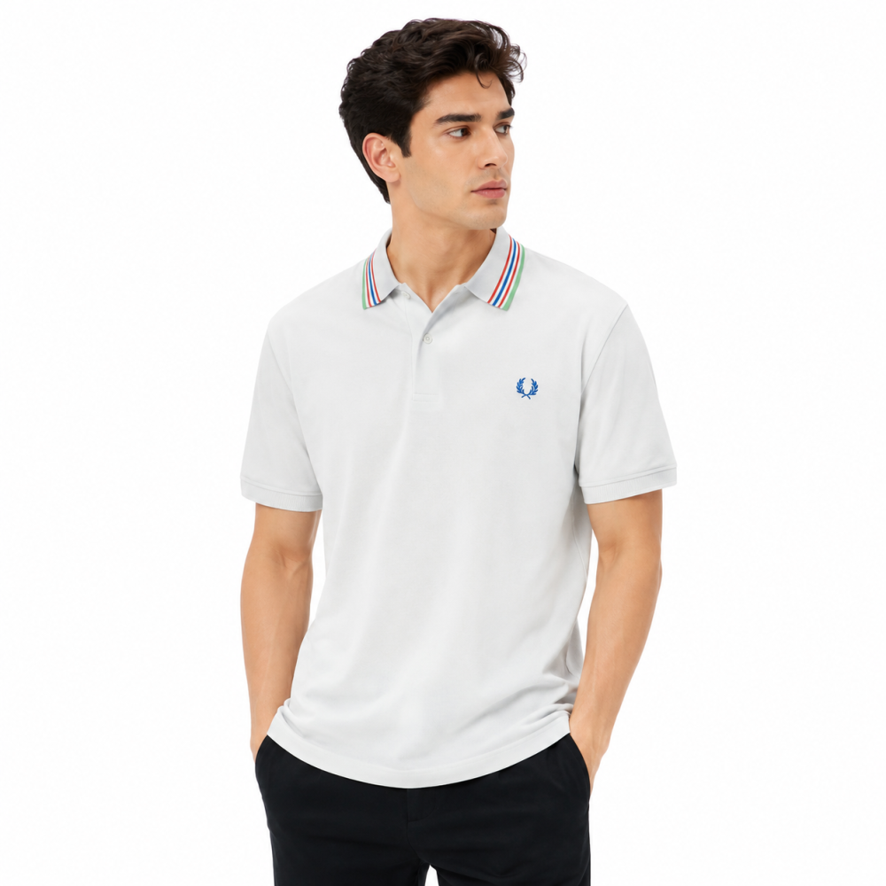 Fred Perry Embroidered logo White Premium T-shirt