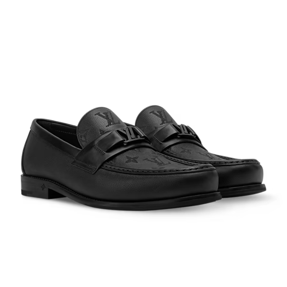 Louis Vuitton Black Major Monogram Loafer