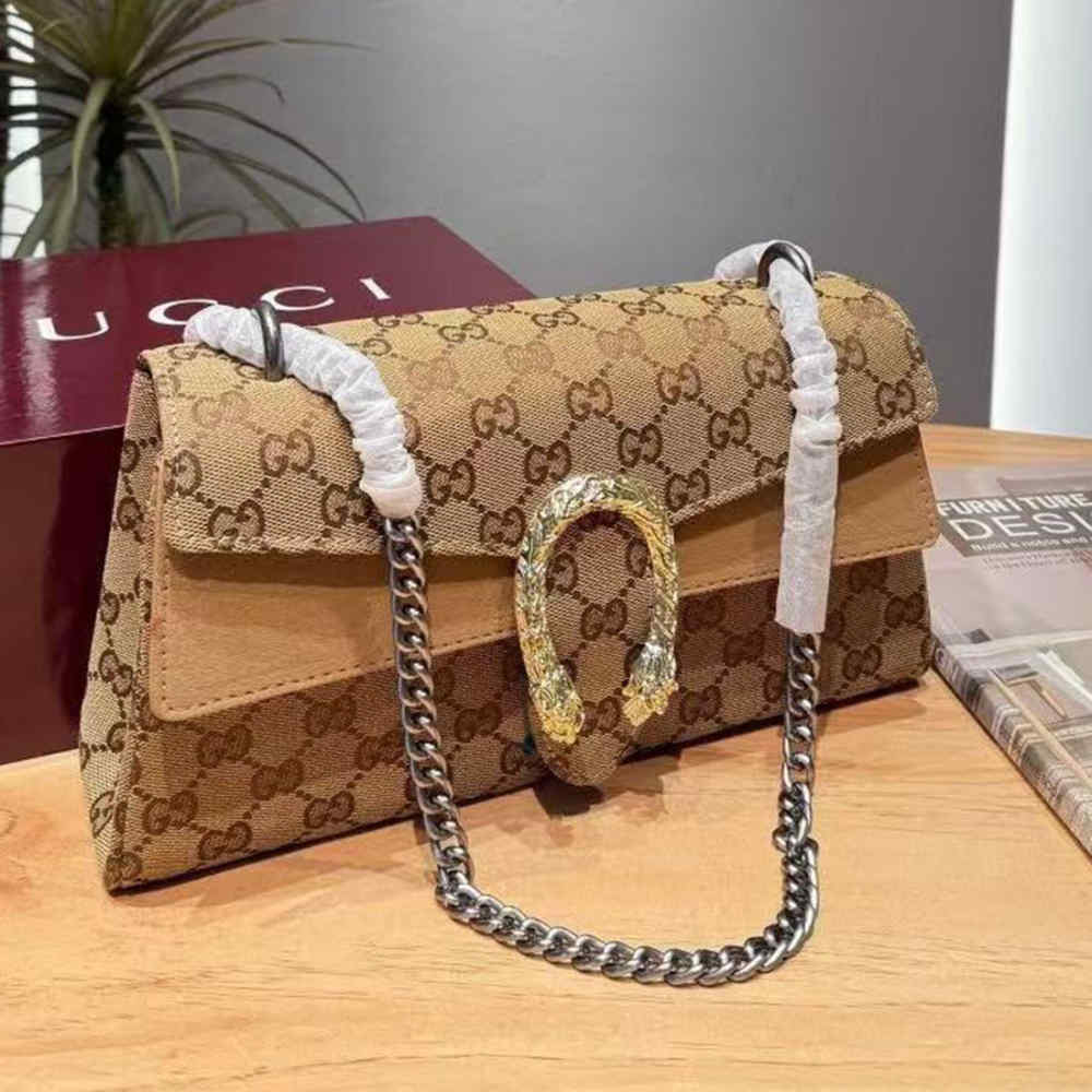 Gucci Dionysus GG Canvas Beige Shoulder Bag