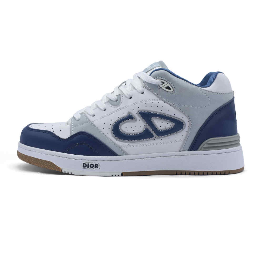 Dior White & Navy Blue Premium Low-Top Sneaker