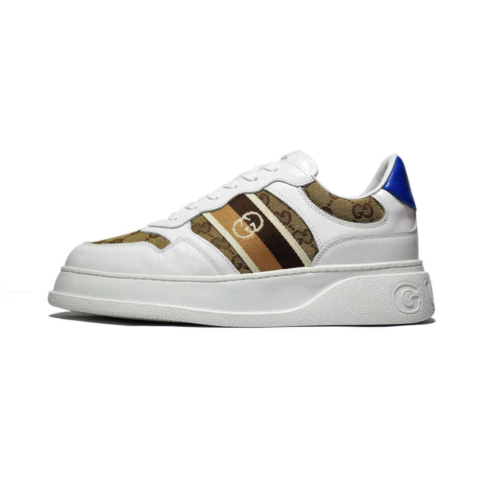 Gucci White & Brown Premium Quality Sneakers