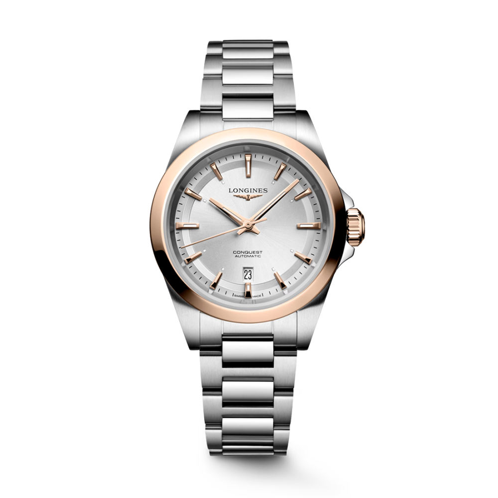 Longines Conquest Two-Tone Silver Dial Watch L3.320.5.72.6
