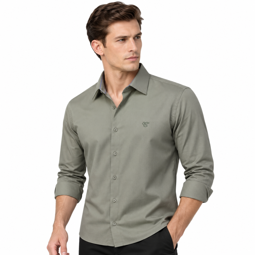 Canali Green Premium Cotton Shirt