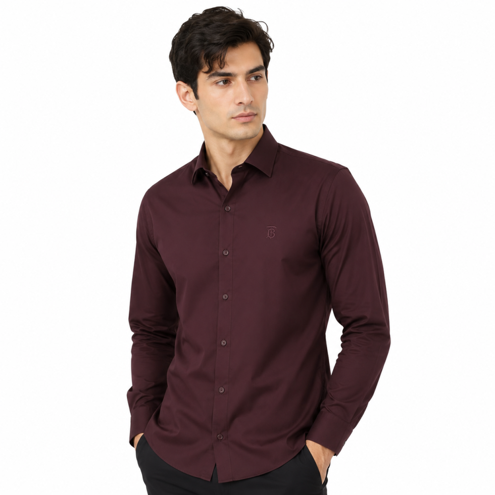 Burberry Wine Premium Quality Shirt