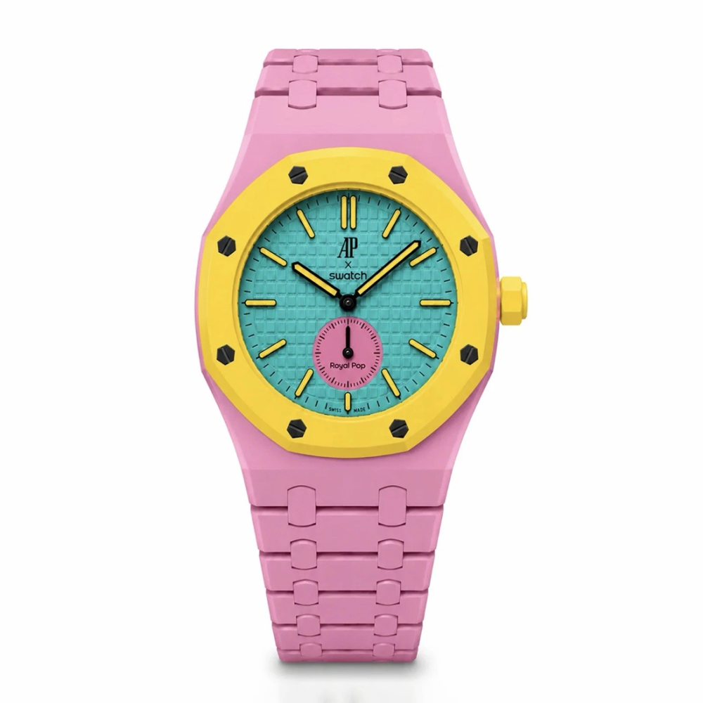 Audemars Piguet × Swatch Royal Pop "OTG ROZ" Pink Strap, Pocket Watch SO30Z100