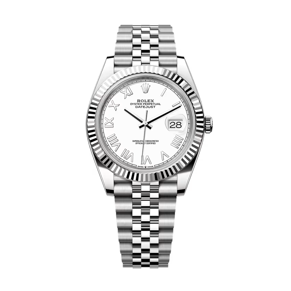Rolex Datejust 41 Oyster, 41 mm, Oystersteel and 18K White Gold Watch m126334-0036