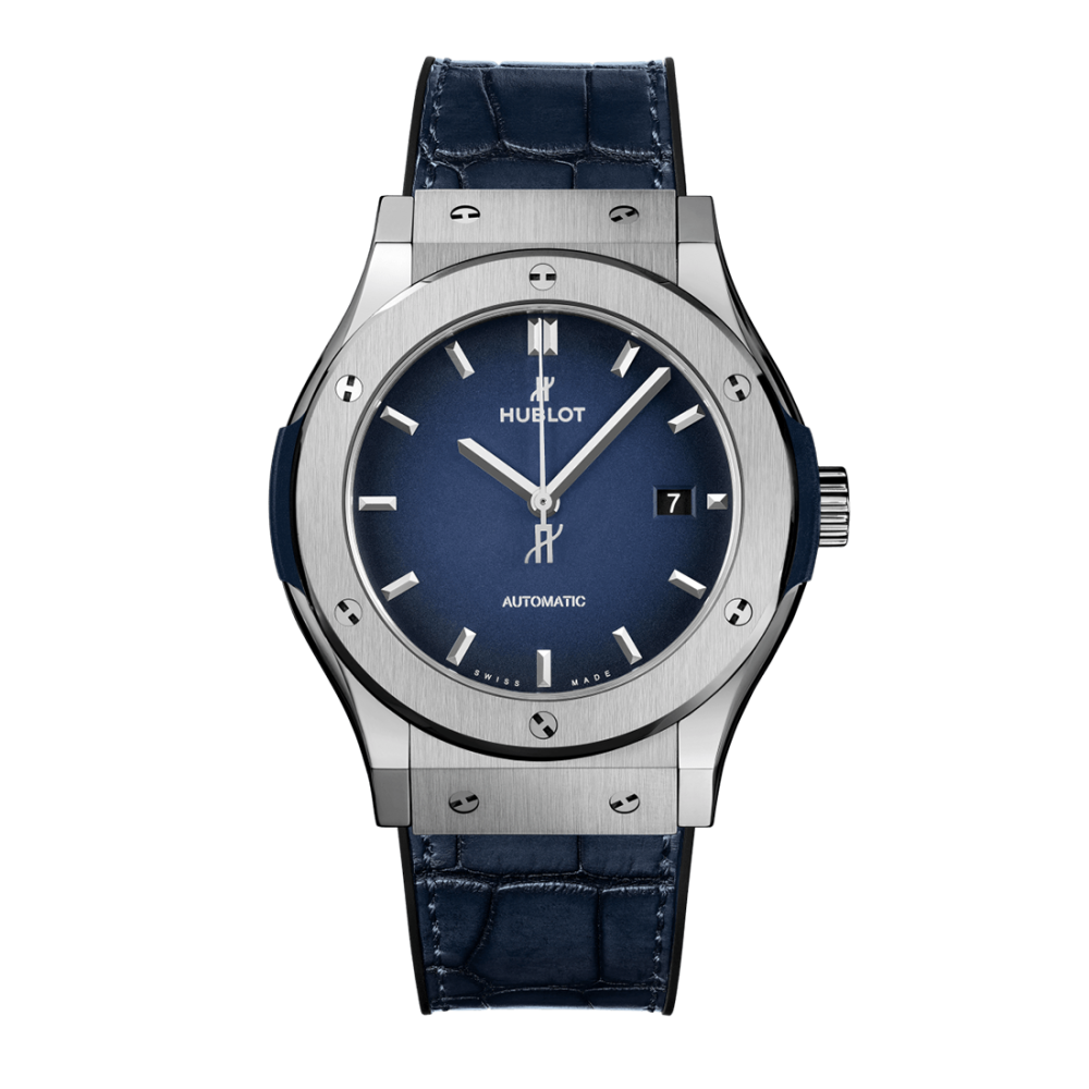 Hublot Classic Fusion Titanium Blue Dial Watch 542.NX.7170.LR