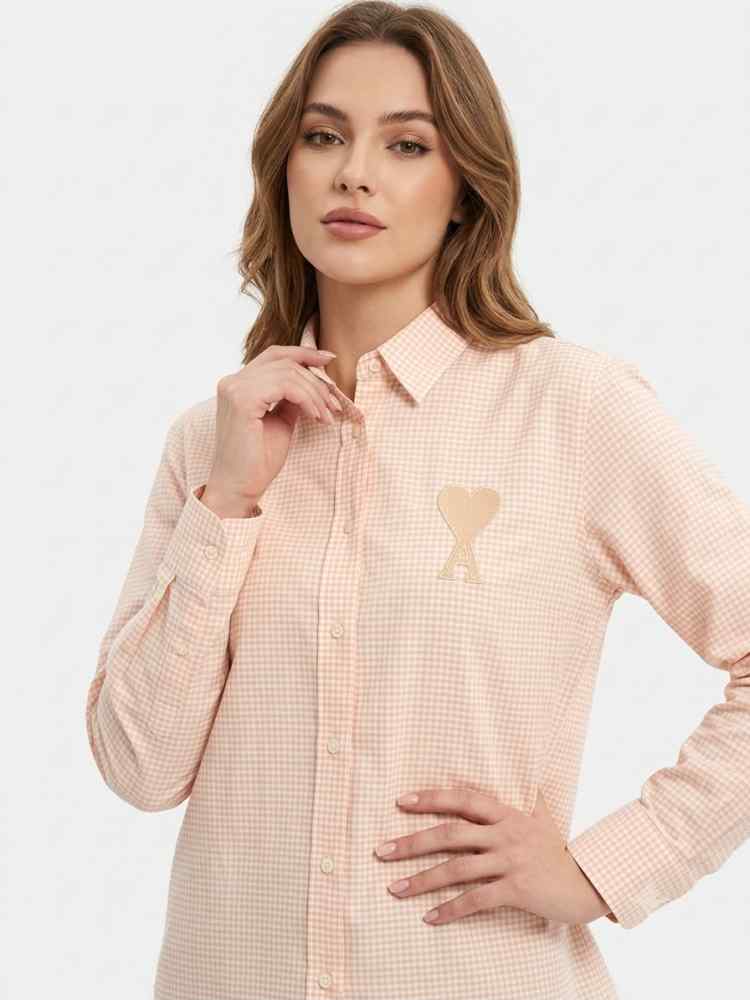Ami Pink Striped Women Shirt