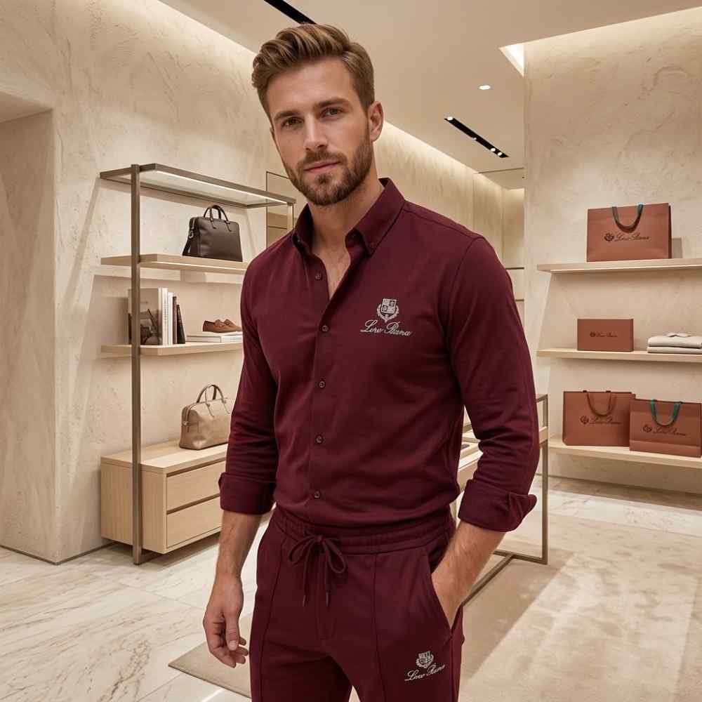 Loro Piana Wine T-shirt Premium Quality Co-set