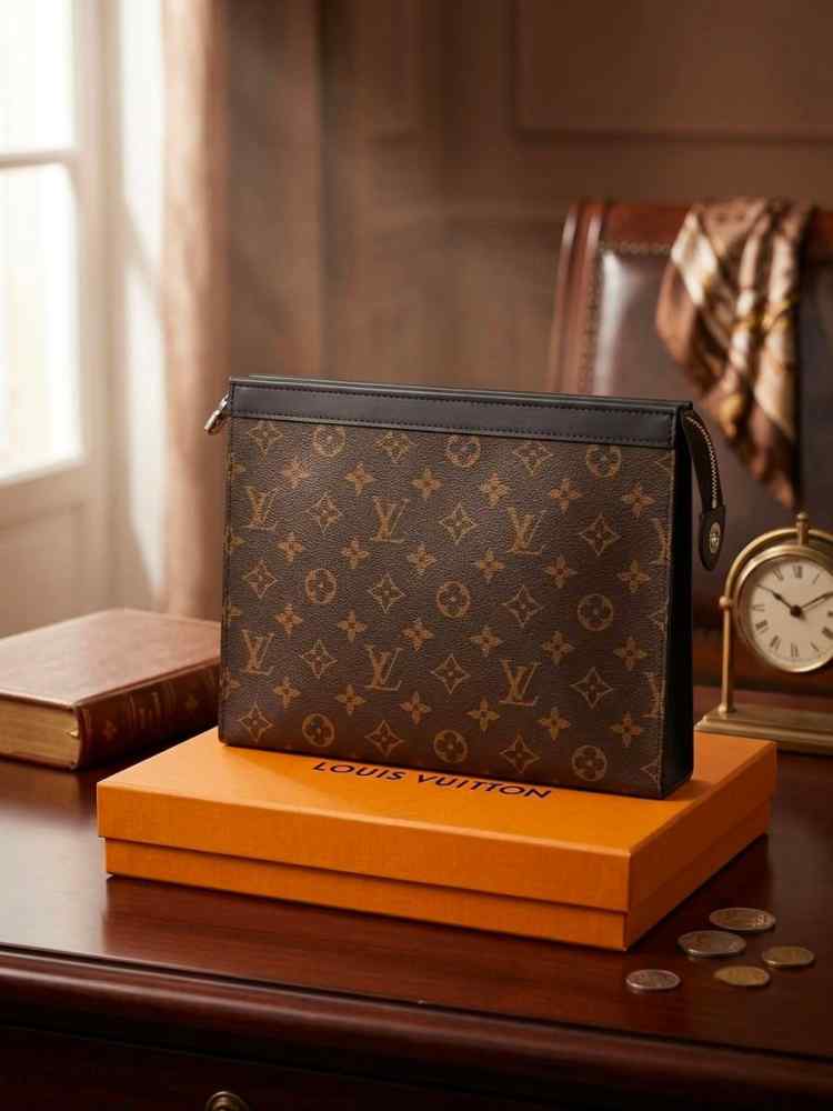 Louis Vuitton Brown Premium Quality Pouches