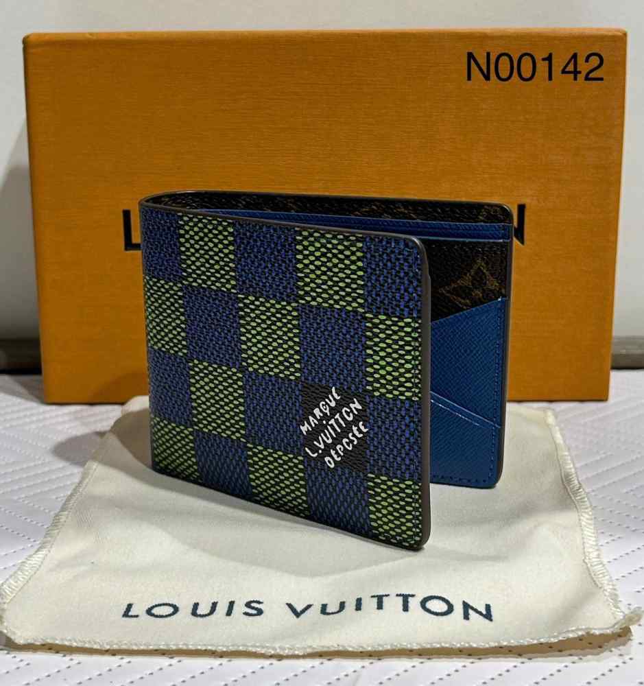 Louis Vuitton Blue Premium Compact Wallet