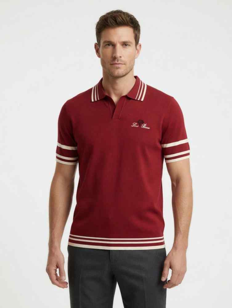Loro Piana Red Premium Quality T-Shirt