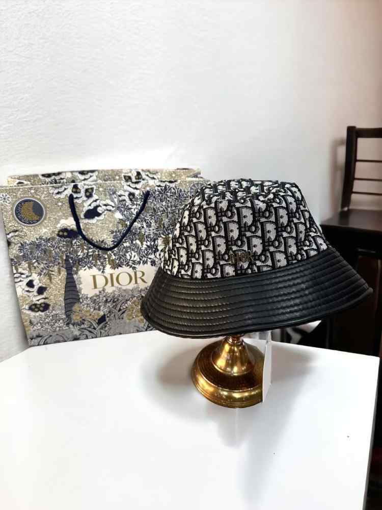 Christian Dior D-Bobby Large Brim Straw Hat