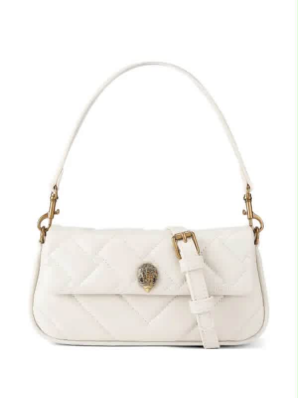 Kurt Geiger London Kensington White Leather Shoulder Bag