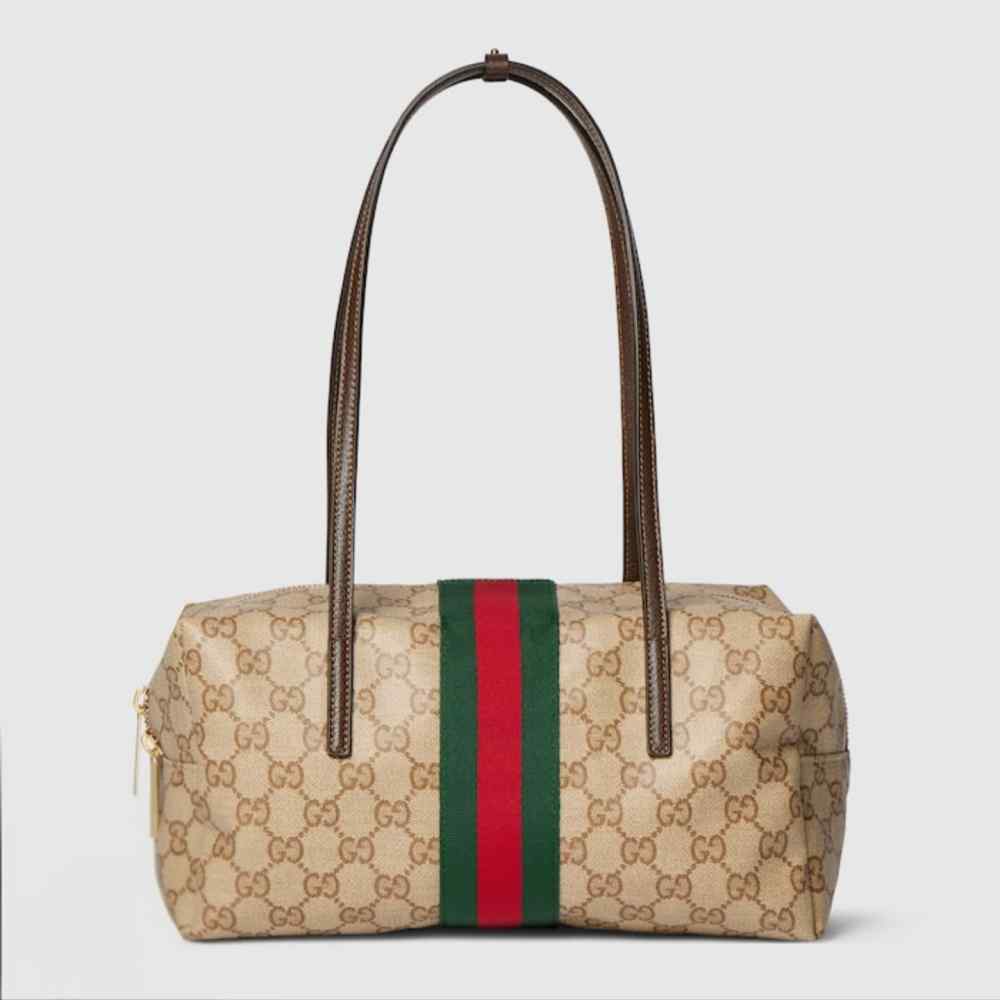 Gucci Melrose Medium Brown Boston Bag