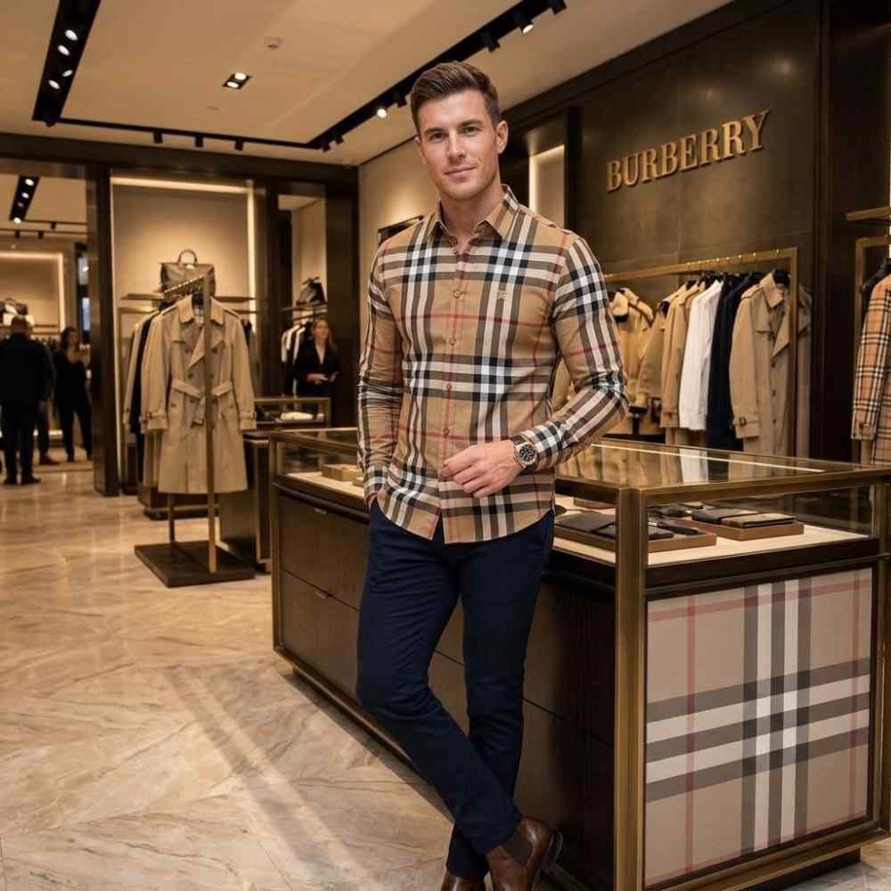 Burberry Brown Premium Quality Shirt