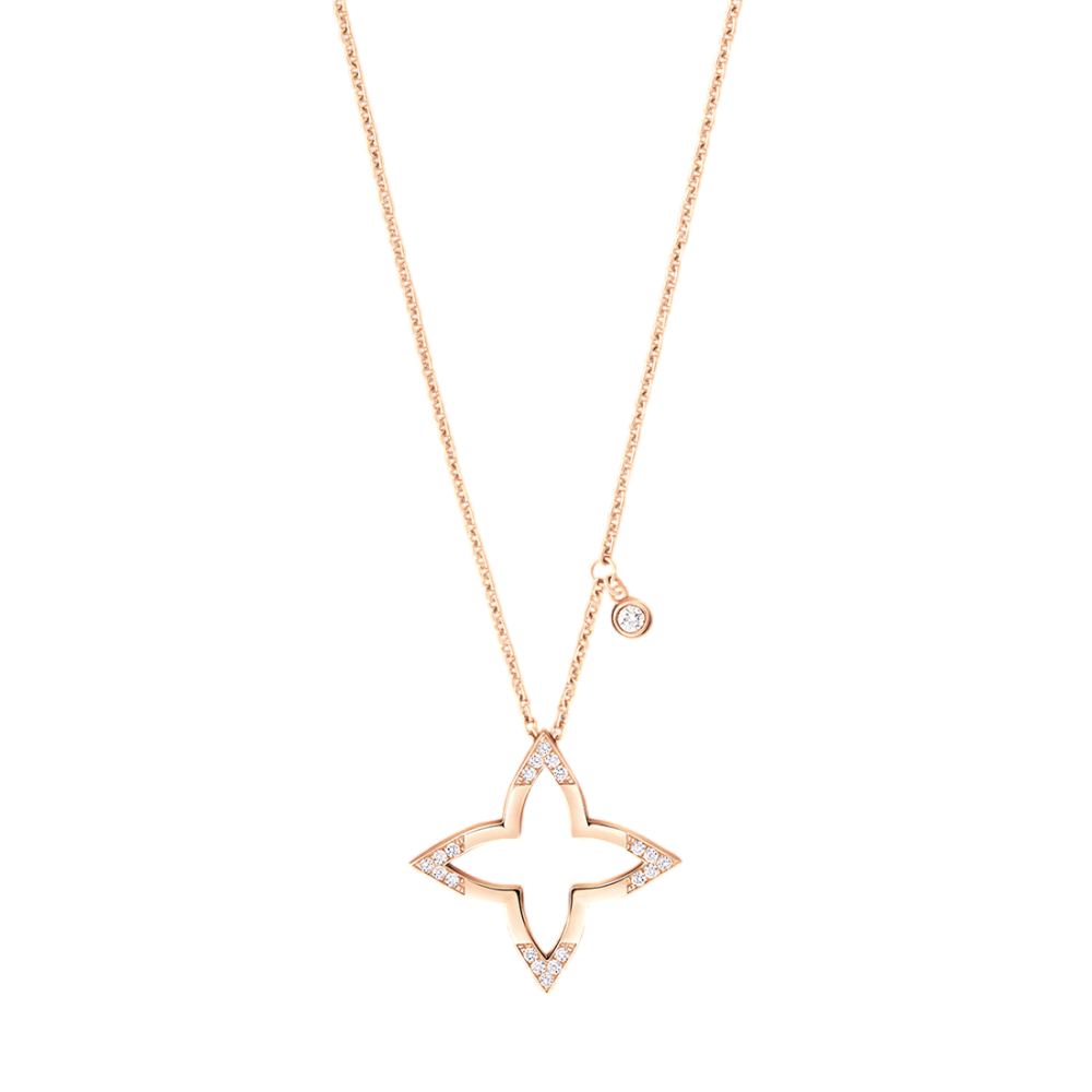 Louis Vuitton Idylle Blossom 18k Yellow Gold and Diamonds Pendant Necklace Q93847