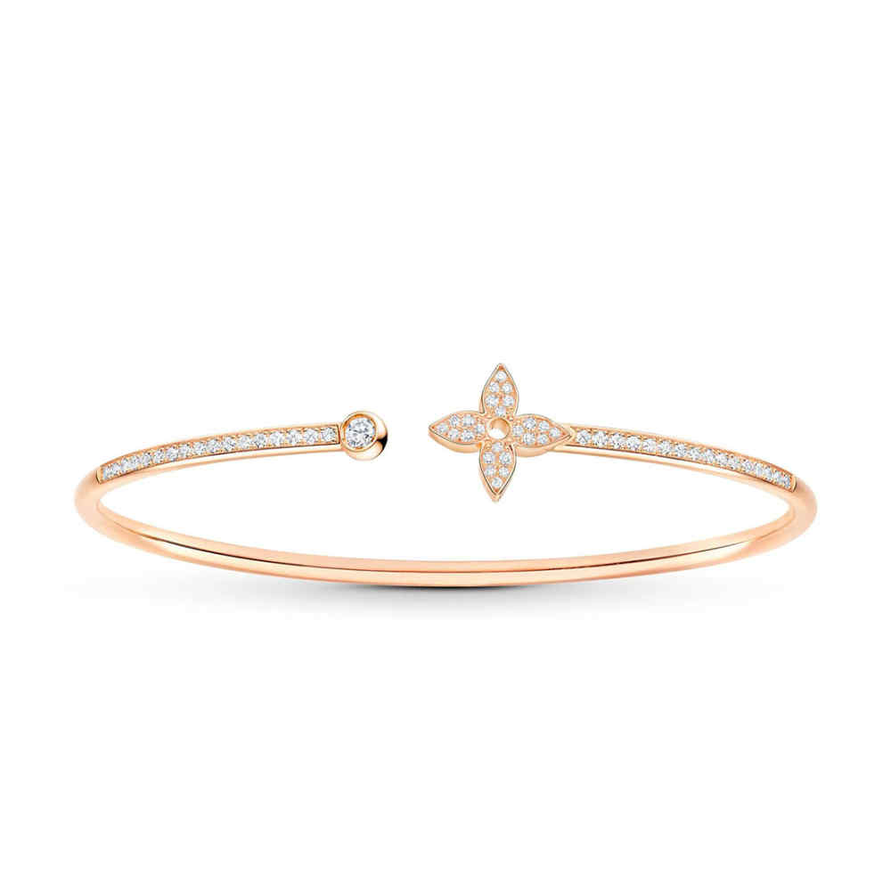 Louis Vuitton Idylle Blossom Twist Bracelet in 18k Pink Gold with Diamonds Q95690