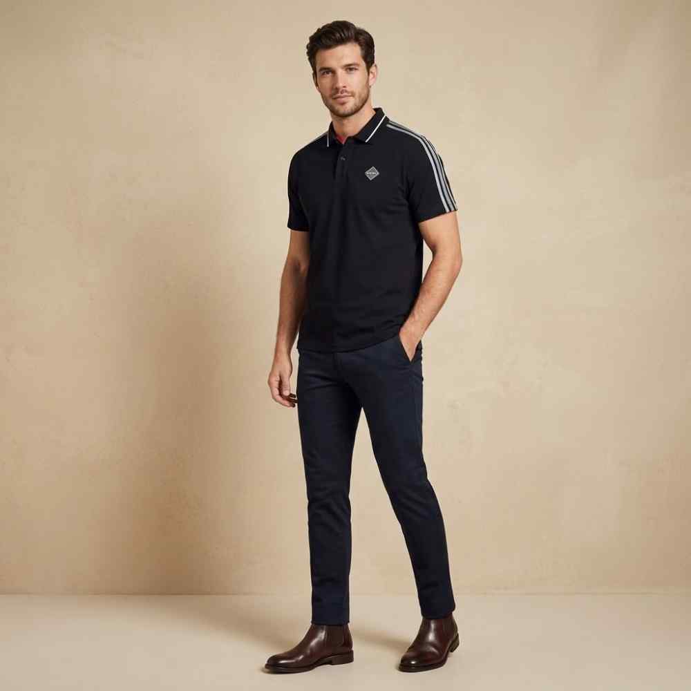 Hackett Black Premium Quality Polo T-shirt
